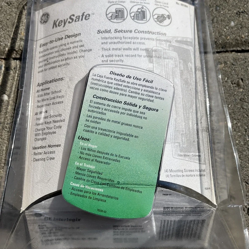 White GE Access Point KeySafe Original 2 Key Spare Key Storage Wall Mount
